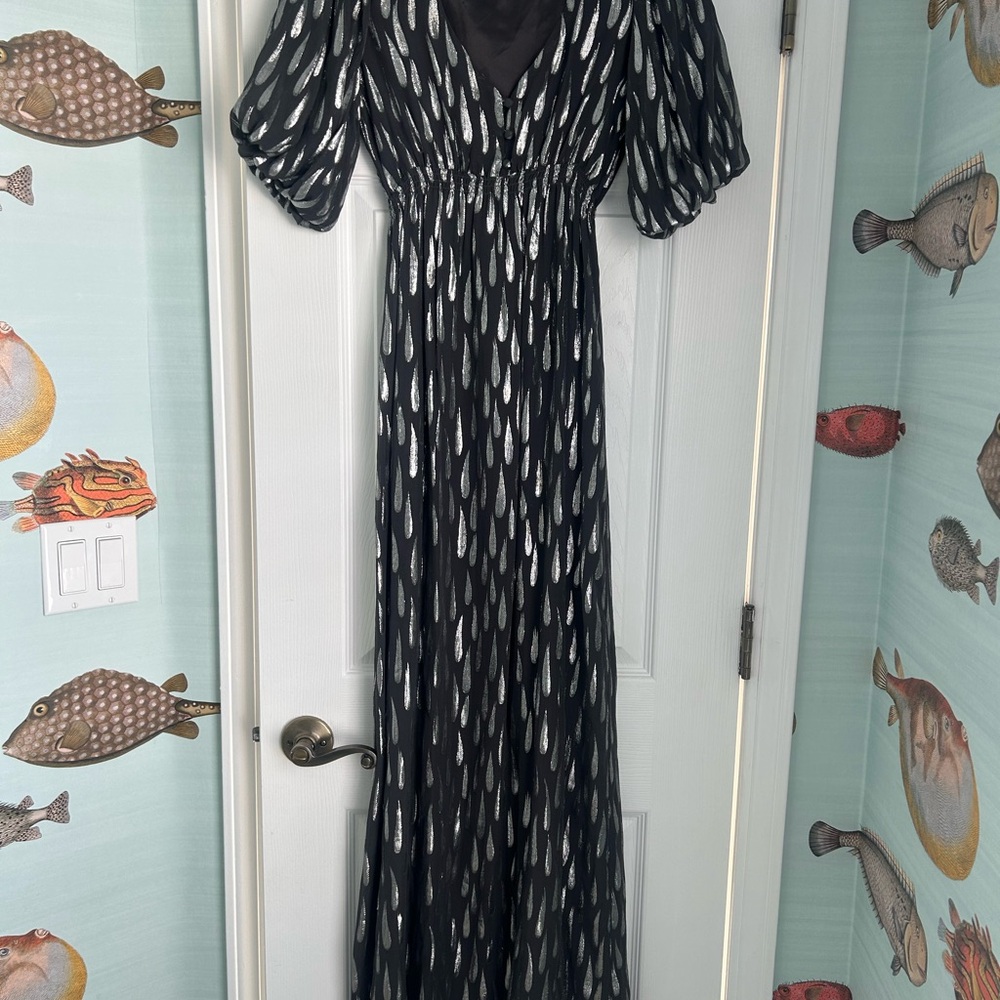 Adam Lippes Black & Silver Cocktail Dress